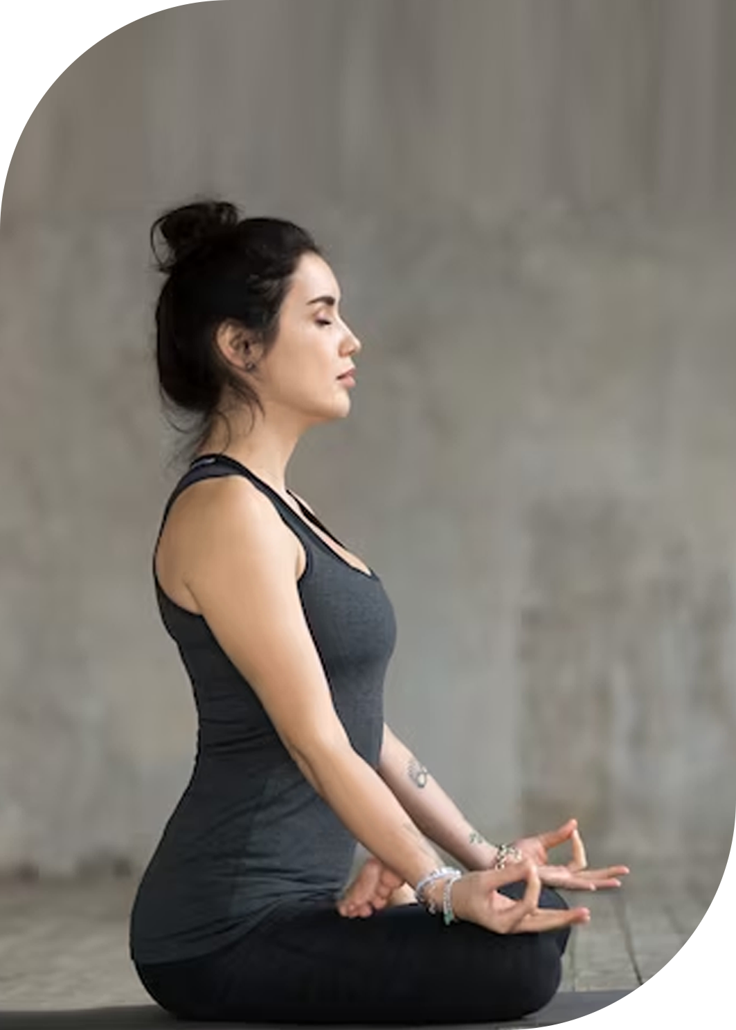 A Women doing Yoga